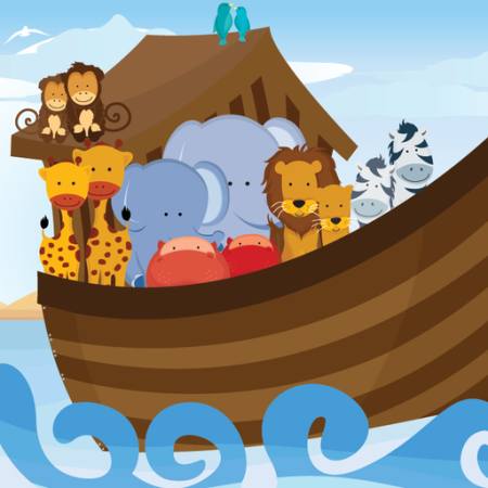 βάρκα, ο Νώε, το νερό, τα ζώα, τη θάλασσα Artisticco Llc - Dreamstime