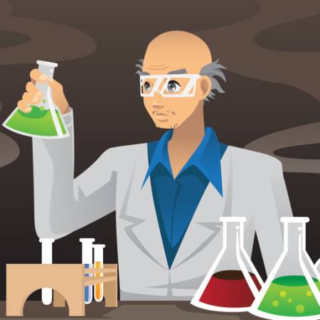 επιστήμονας, χημικός, μπουκάλια, πράσινο, κόκκινο, μίγμα Artisticco Llc - Dreamstime