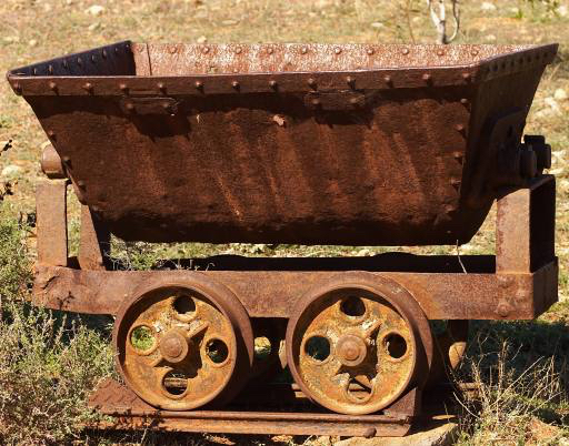 καλάθι, ορυχείο, σίδηρο, τρένο, παλιά, σκουριά Clearviewstock