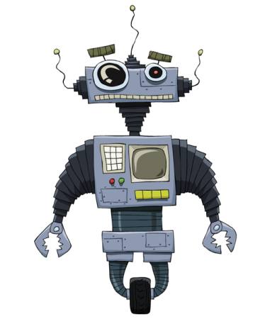 των τροχών, τα μάτια, το χέρι, μηχανή, ρομπότ Dedmazay - Dreamstime
