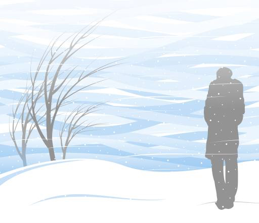 το χειμώνα, χιόνι, πρόσωπο, άνθρωπος, χιονοθύελλα, δέντρο Akvdanil
