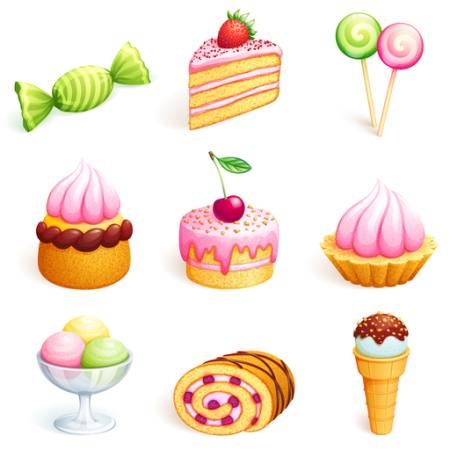 κέικ, γλυκά, καραμέλες, παγωτά, cupcake Rosinka - Dreamstime