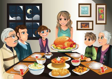 το δείπνο, την Τουρκία, την οικογένεια, γυναίκα, κορίτσι, το γεύμα Artisticco Llc - Dreamstime