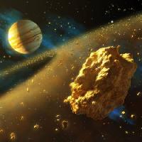 Pixwords η εικόνα με σύμπαν, βράχια, πλανήτης, διάστημα, κομήτης Andreus - Dreamstime