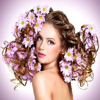 Pixwords η εικόνα με γυναίκα, λουλούδια, πρόσωπο, γυμνός Valua Vitaly (Valuavitaly)