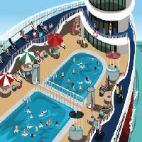 Pixwords η εικόνα με του πλοίου, το κόμμα, κρουαζιέρα, πισίνα, άνθρωποι Artisticco Llc - Dreamstime