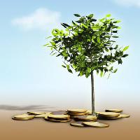 Pixwords η εικόνα με δέντρο, τα χρήματα, τα πράσινα Andreus - Dreamstime