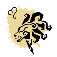 Pixwords η εικόνα με αφηρημένη, leo, λιοντάρι, μαύρο, κίτρινο, Katyau - Dreamstime