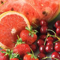 Pixwords η εικόνα με κόκκινο, φρούτα, μάνγκο, πεπόνι, κεράσια, κεράσι Adina Chiriliuc - Dreamstime