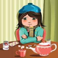 άρρωστος, άρρωστος, κρύο, πυρετός, το τσάι, το φάρμακο Artisticco Llc - Dreamstime
