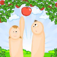 Pixwords η εικόνα με μήλο, μήλα, Αδάμ, την Εύα, δέντρο, φύση Irina Zavodchikova (Irazavod)