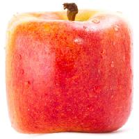 Pixwords η εικόνα με μήλο. κόκκινο, κίτρινο, τρώνε, τα τρόφιμα Sergey02 - Dreamstime