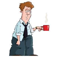 ο άνθρωπος, καφέ, cofe, καφέ, κόκκινο, κύπελλο Dedmazay - Dreamstime
