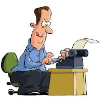 Pixwords η εικόνα με ο άνθρωπος, το γραφείο, εγγραφής, συγγραφέας, χαρτί, καρέκλα, γραφείο Dedmazay - Dreamstime